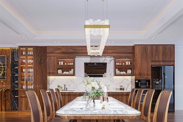 Tuyệt Tác Phòng Ăn: Các Mẫu Bàn Ăn Gỗ Óc Chó Đẹp & Kiểu Dáng Đa Dạng