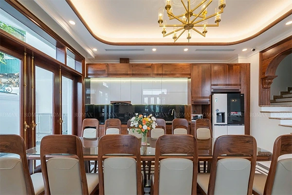 Các Kiểu Dáng, Màu Sắc và Vân Gỗ Tủ Bếp Gỗ Óc Chó Phổ Biến Nhất