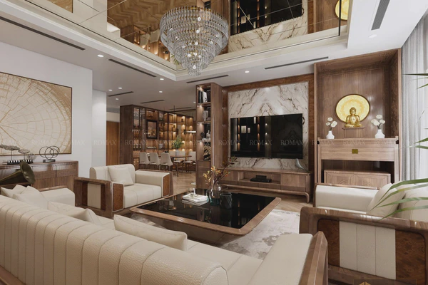 Thiết Kế Nội thất gỗ óc chó tại Imperia Sky Garden