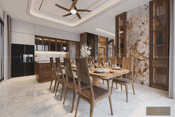 Bàn ăn gỗ óc chó BA17