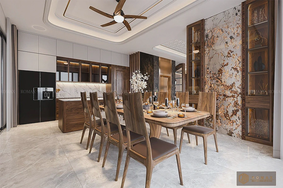 Bàn ăn gỗ óc chó BA17