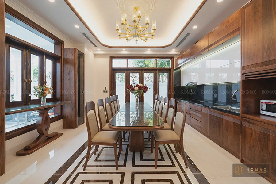 Bàn ăn gỗ óc chó BA18