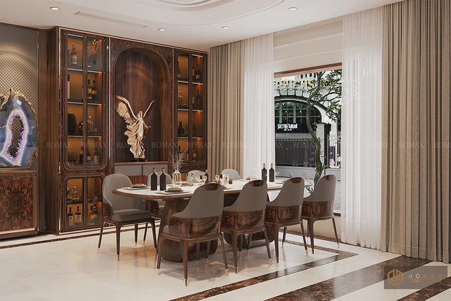 Bàn ăn gỗ óc chó BA23