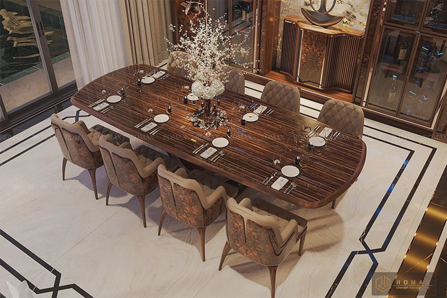 Bàn ăn gỗ óc chó BA24