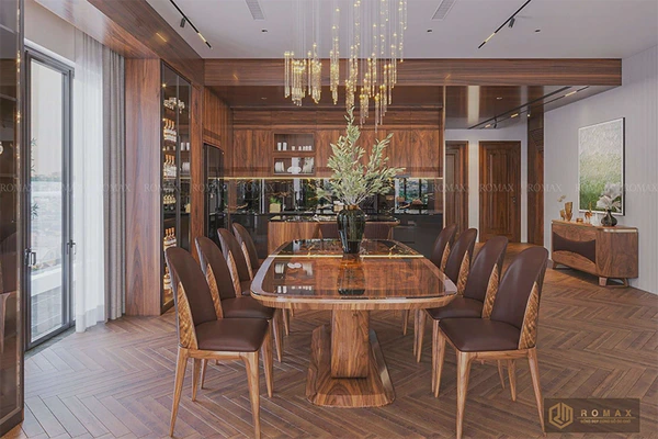 Bàn ăn gỗ óc chó BA32