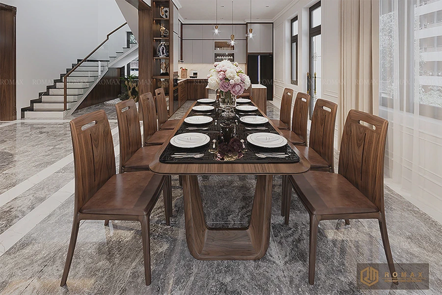 Bàn ăn gỗ óc chó BA40