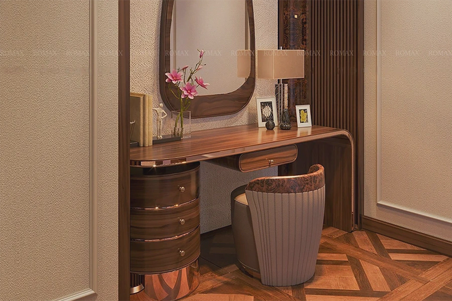 Bàn trang điểm gỗ óc chó BTD8