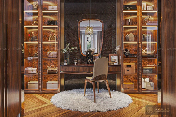 Bàn trang điểm gỗ óc chó BTD29