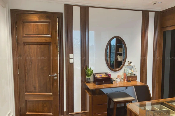 Bàn trang điểm gỗ óc chó BTD36