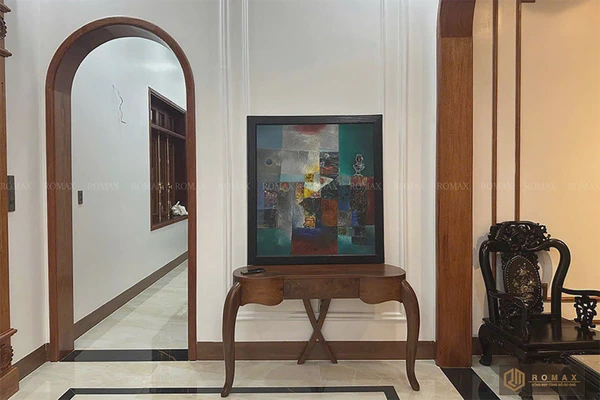 Bàn trang điểm gỗ óc chó BTD8