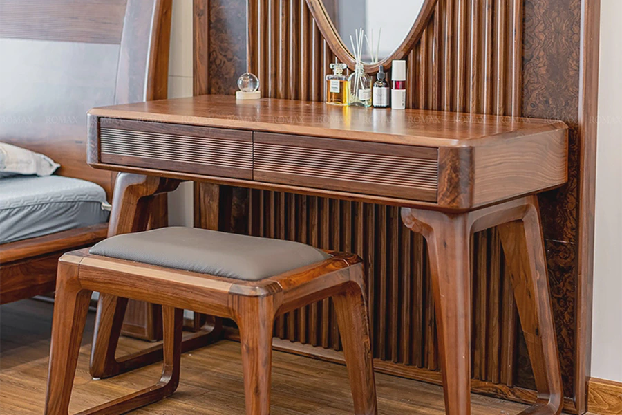 Bàn trang điểm gỗ óc chó BTD8