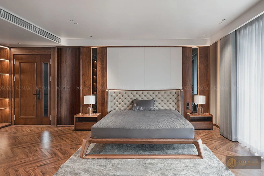 Giường ngủ gỗ óc chó GG34-1