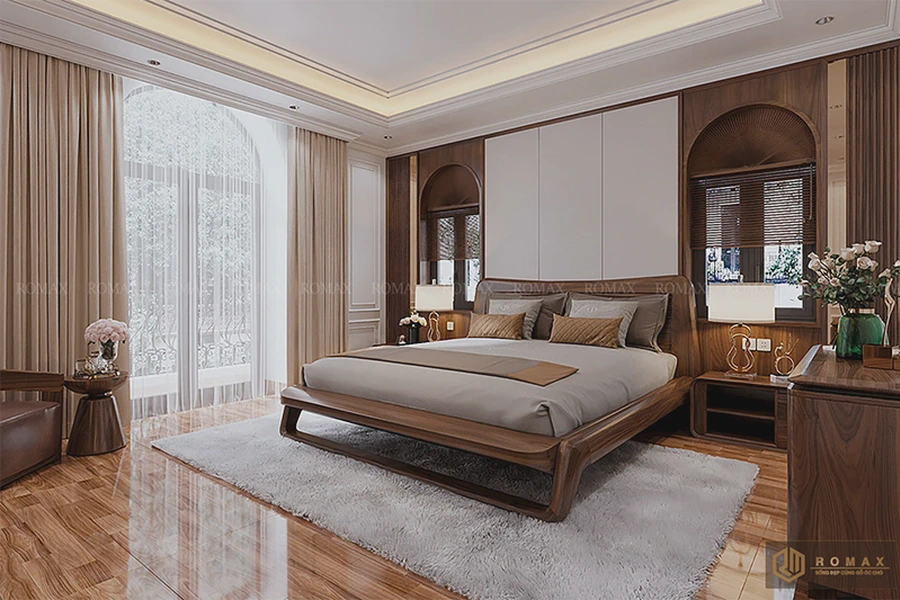 Giường ngủ gỗ óc chó GG40