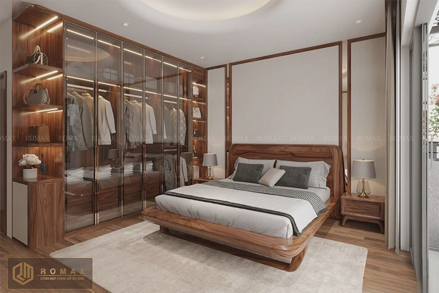 Giường ngủ gỗ óc chó gng2