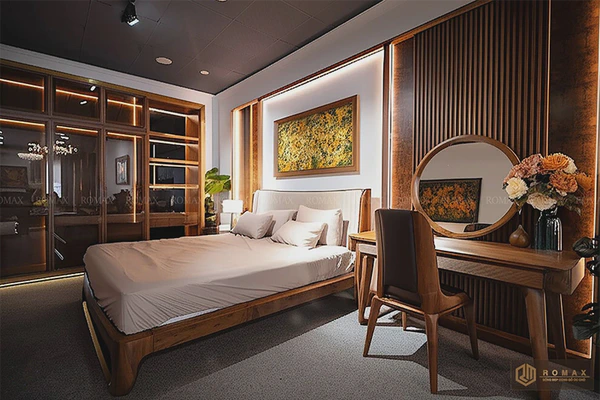 Giường ngủ gỗ óc chó gng3