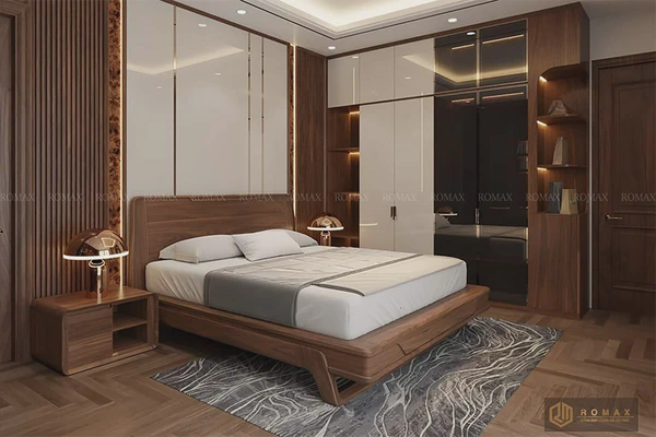 Giường ngủ gỗ óc chó gng4