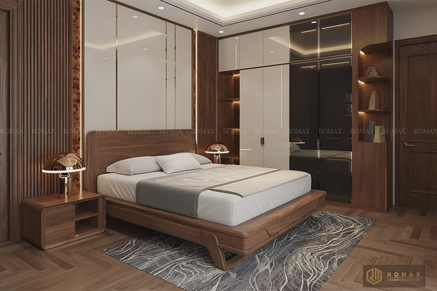 Giường ngủ gỗ óc chó gng4