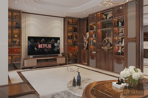 Kệ tivi gỗ óc chó KTV23