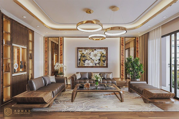 Sofa gỗ óc chó sp1