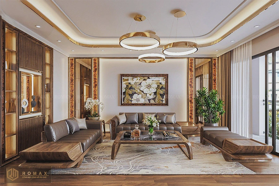 Sofa gỗ óc chó sp1