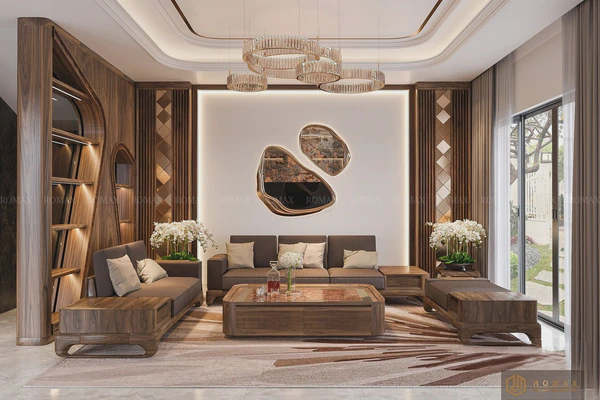 Sofa gỗ óc chó SF17