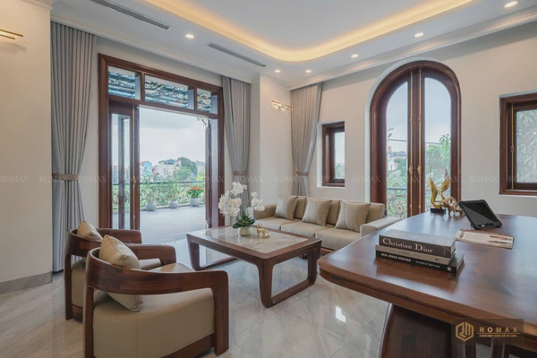 Sofa gỗ óc chó SF18