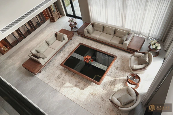 Sofa gỗ óc chó SF34