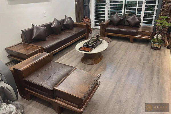 Sofa gỗ óc chó SF36