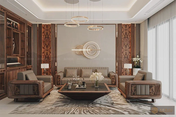 Sofa gỗ óc chó sp4