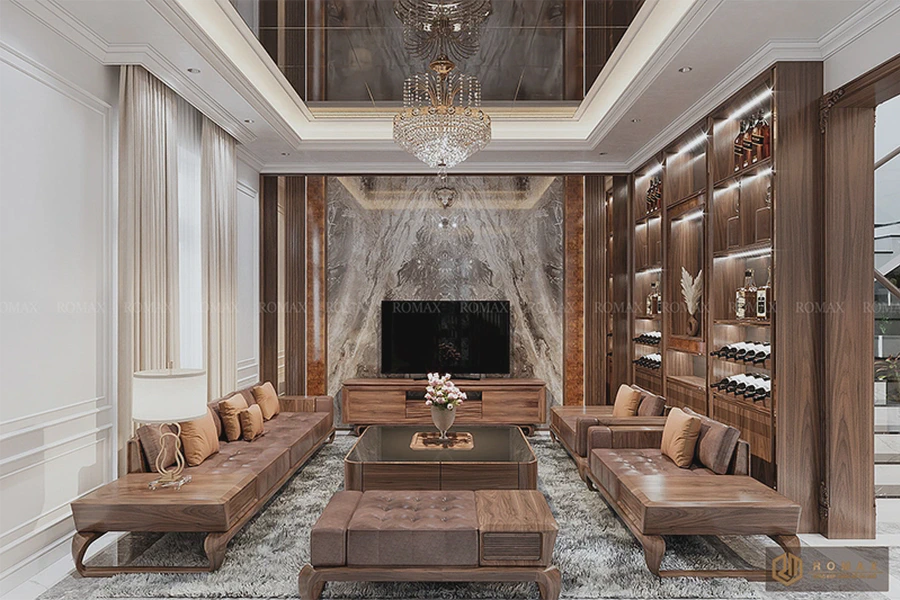 Sofa gỗ óc chó SF40