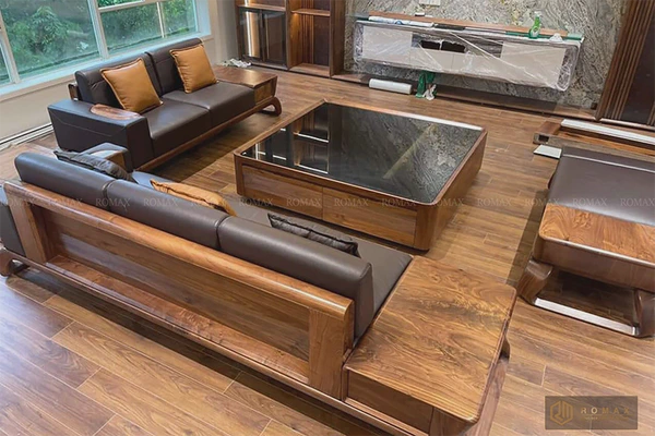 Sofa gỗ óc chó sp6