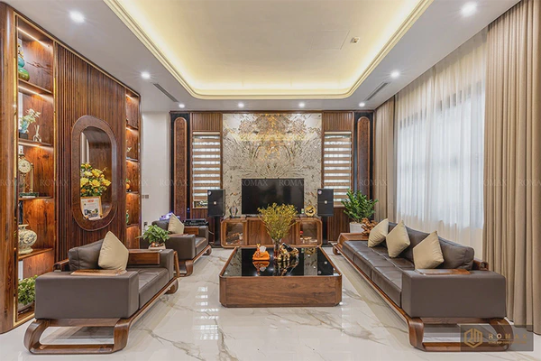 Sofa gỗ óc chó sp8