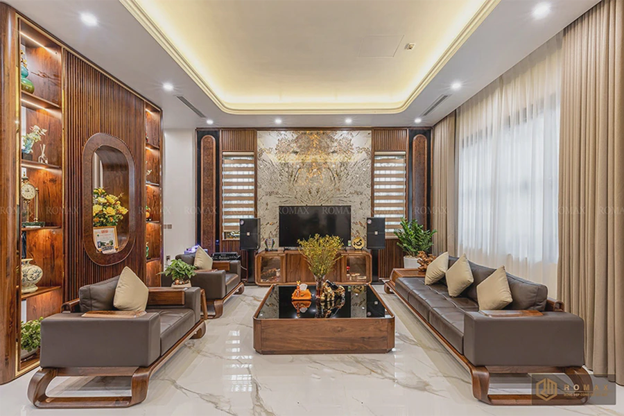 Sofa gỗ óc chó sp8