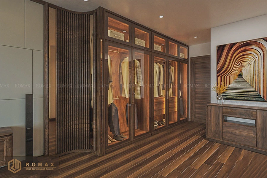 Tủ quần áo gỗ óc chó TQA1