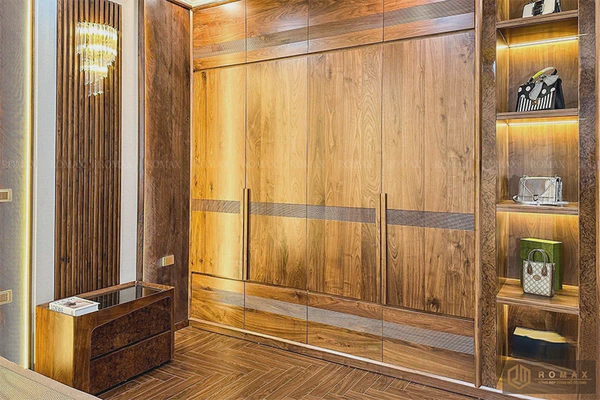 Tủ quần áo gỗ óc chó TQA15