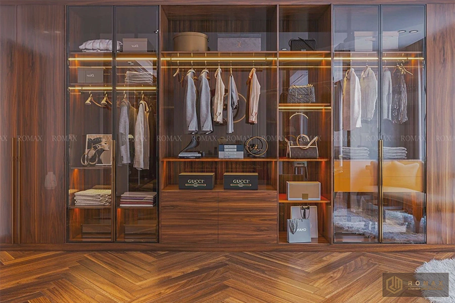 Tủ quần áo gỗ óc chó TQA32