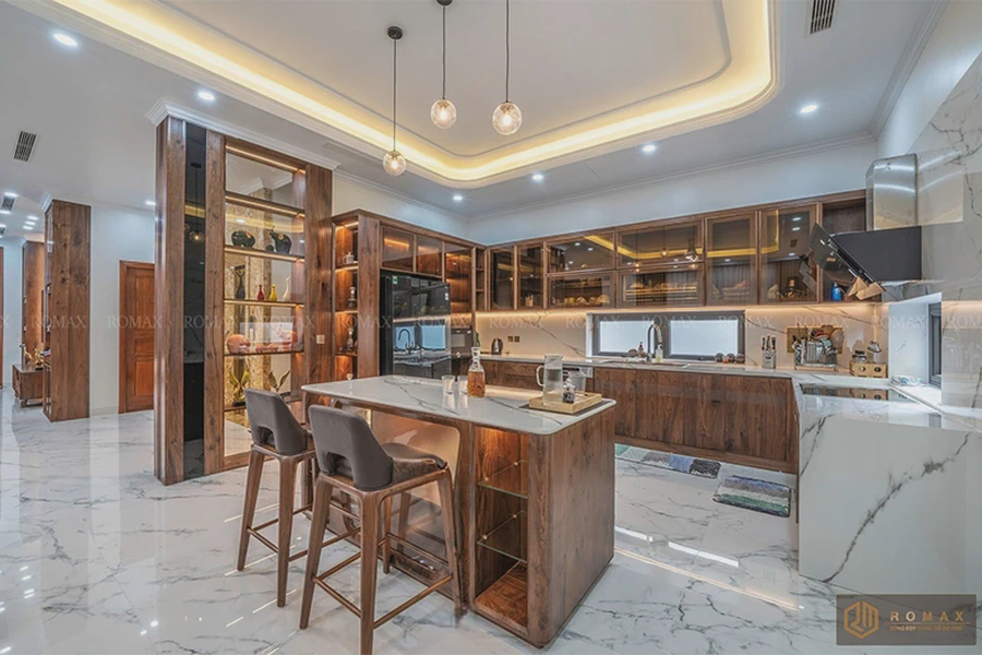 Tủ bếp gỗ óc chó TB20