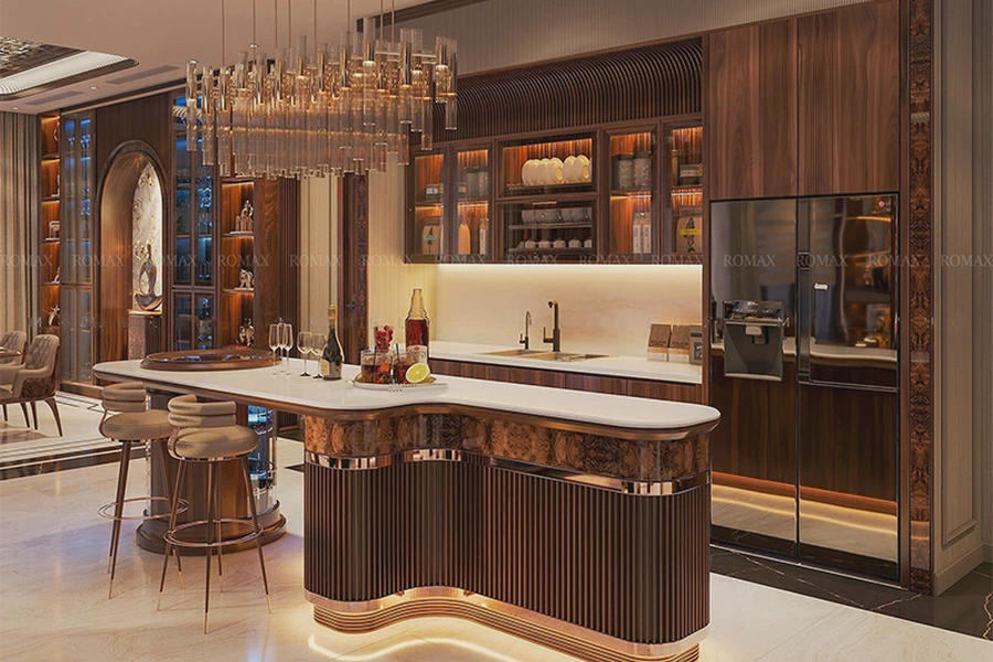 Tủ bếp gỗ óc chó TB24