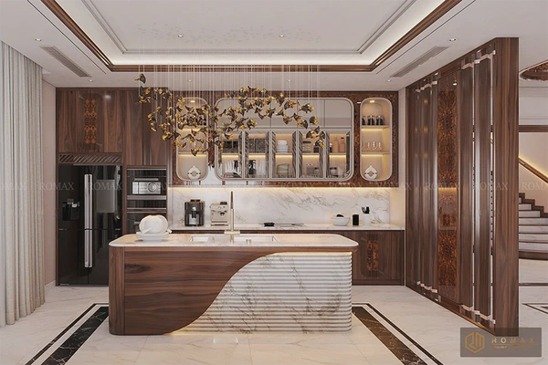 Tủ bếp gỗ óc chó TB25