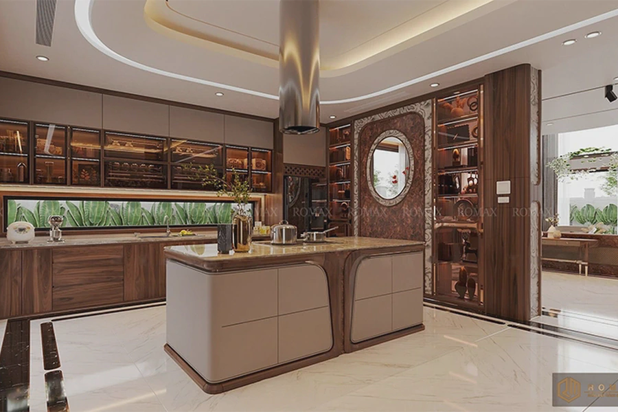 Tủ bếp gỗ óc chó TB26