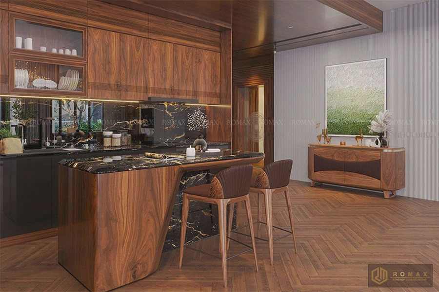 Tủ bếp gỗ óc chó TB32