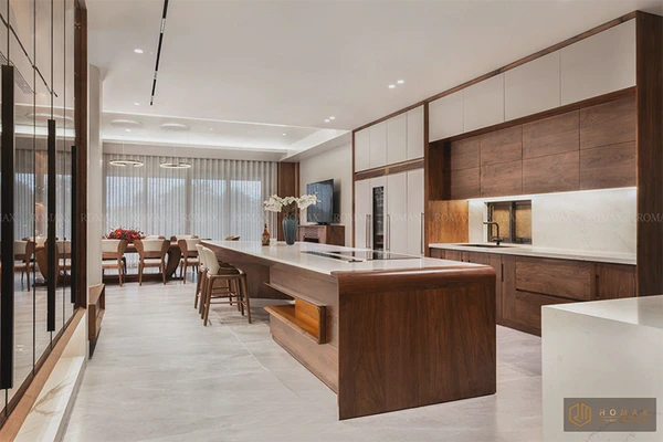 Tủ bếp gỗ óc chó TB34